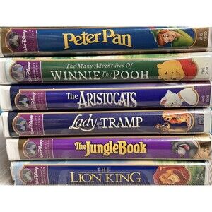 Lot of 6 Disney VHS Masterpiece Collection Clamshell Cases 2 Anniversary Edition